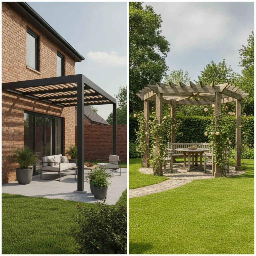 pergola adossée vs autoportée