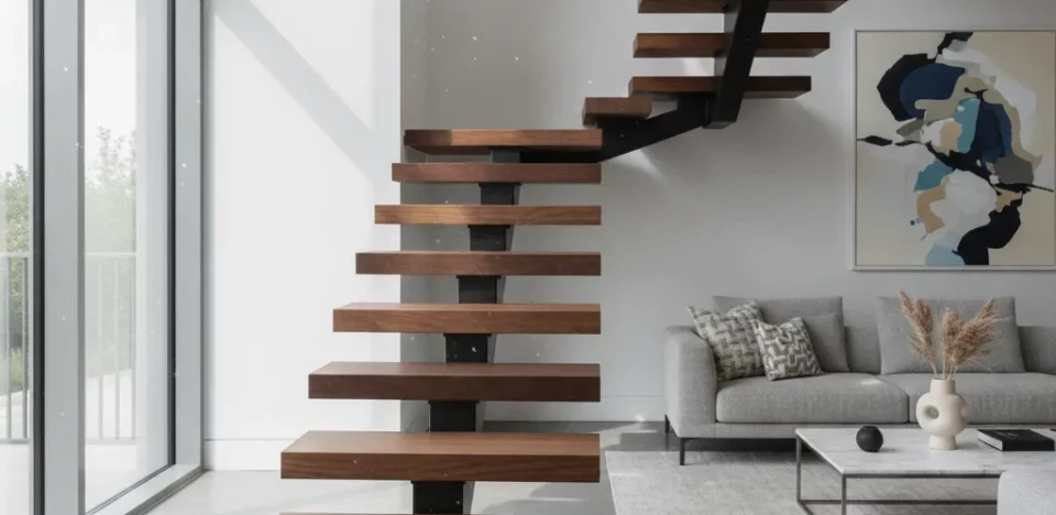 Escalier limon central acier bois | guide complet 2026 - escalier limon central acier bois