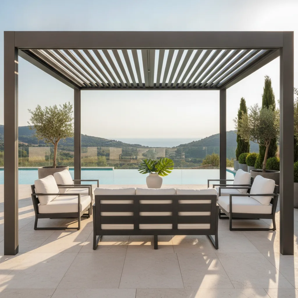 Pergola bioclimatique | fonctionnement des lames orientables - pergola bioclimatique fonctionnement lames orientables