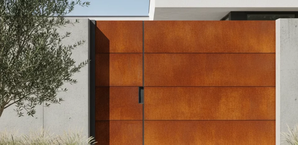 Portail acier corten design contemporain | Guide 2026 - portail acier corten design contemporain