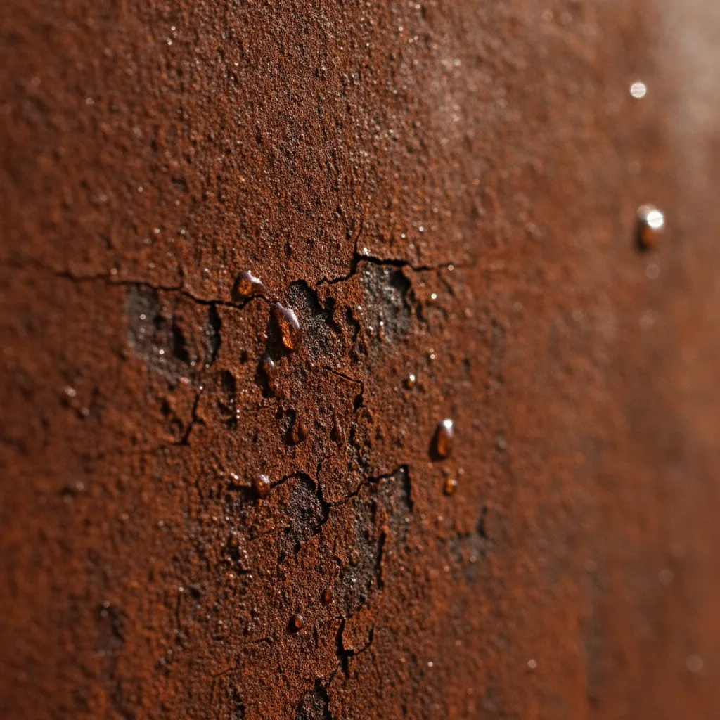 portail acier corten design contemporain