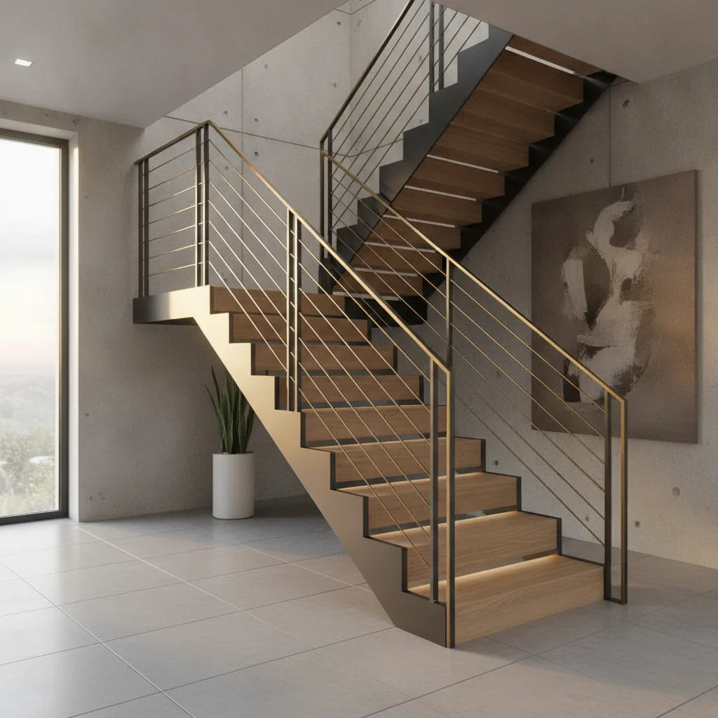 Rambarde escalier métallique design | 7 styles à connaître - rambarde escalier metallique design